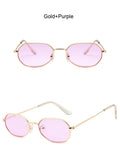 Pink Hexagon Mirror Sunglasses