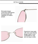 Pink Hexagon Mirror Sunglasses