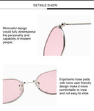 Pink Hexagon Mirror Sunglasses