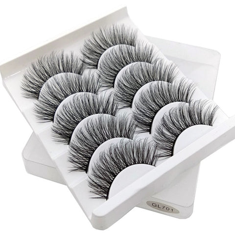 5 Pair 3D Faux eyelashes False Eyelashes