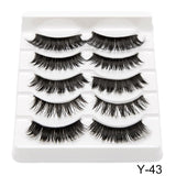 Feme 5 Pair 3D Hair False Eyelashes