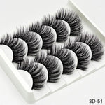 Feme 5 Pair 3D Hair False Eyelashes