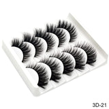 Feme 5 Pair 3D Hair False Eyelashes