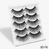 Feme 5 Pair 3D Hair False Eyelashes