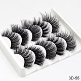 Feme 5 Pair 3D Hair False Eyelashes