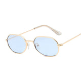 Pink Hexagon Mirror Sunglasses