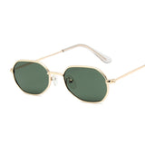 Pink Hexagon Mirror Sunglasses
