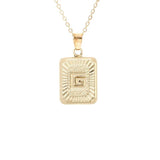 Gold Block Necklace