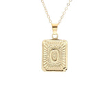 Gold Block Necklace