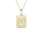 Gold Block Necklace