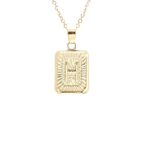 Gold Block Necklace