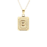 Gold Block Necklace