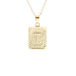 Gold Block Necklace