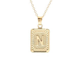 Gold Block Necklace