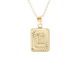 Gold Block Necklace