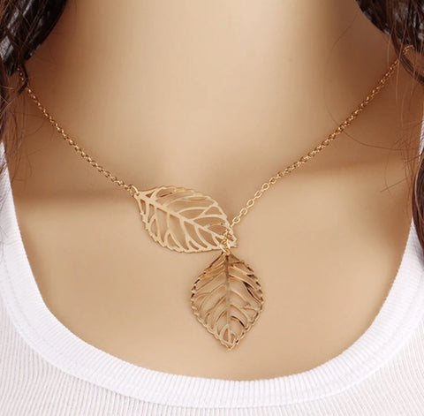 Golden Leaves Chain Necklace
