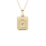 Gold Block Necklace