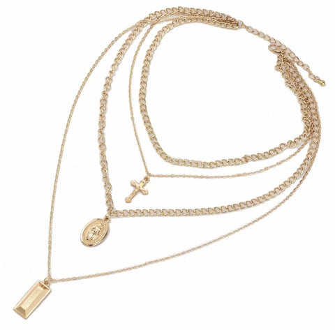 Multilayer Mary Necklace