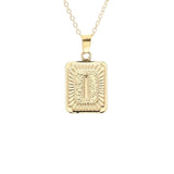 Gold Block Necklace