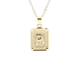 Gold Block Necklace