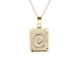 Gold Block Necklace