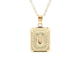 Gold Block Necklace