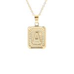 Gold Block Necklace