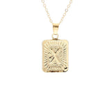 Gold Block Necklace